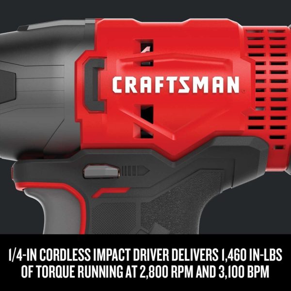 CRAFTSMAN V20 MAX Cordless Drill and Impact Driver, Power Tool Combo Kit - Image 11
