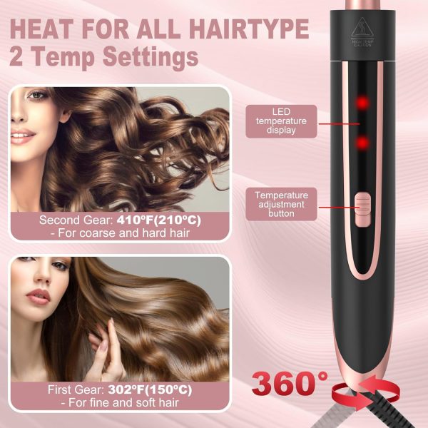 5 in 1 Curling Iron, Curling Wand Set with Hair Straightener, Curling Brush - Image 7