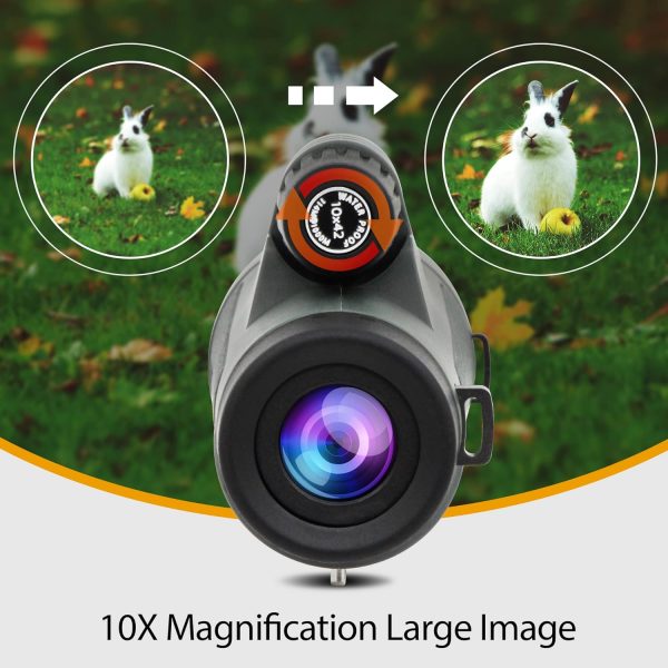 Astromania 10X42 BAK4 High Power Prism Monoculars, Waterproof, Compact - Image 4