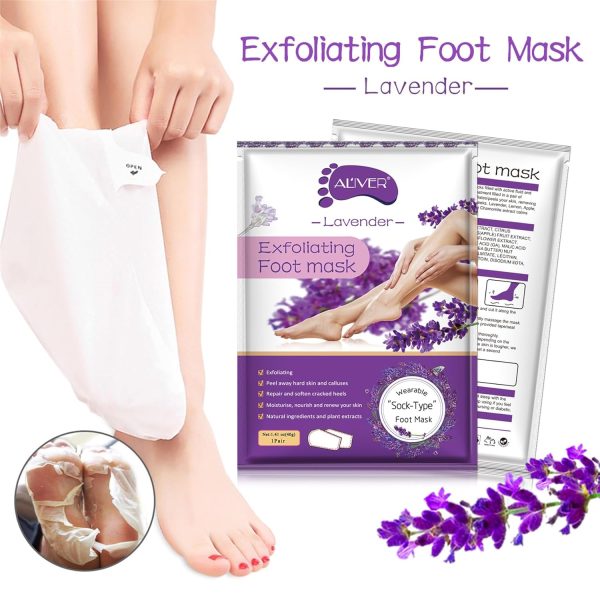 ALIVER Foot Peel Mask 3 Pack, Exfoliator Peel Off Calluses Dead Skin Callus - Image 6
