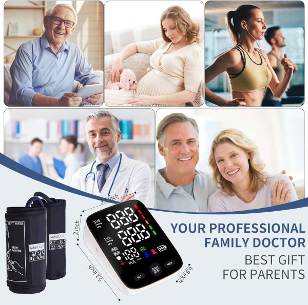 Blood Pressure Monitors for Home Use,2 Size bp Cuff,Extra Large - Image 7