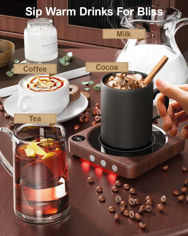 Mug Warmer - 36W Coffee Mug Warmer for Desk with Temperature Display, - Image 5