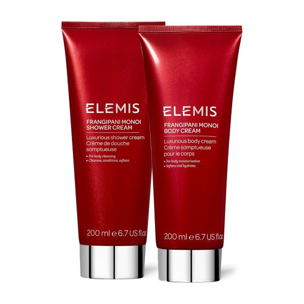 ELEMIS Frangipani Pairing, Shower & Body Cream, Holiday Beauty Gift Set for - Image 2