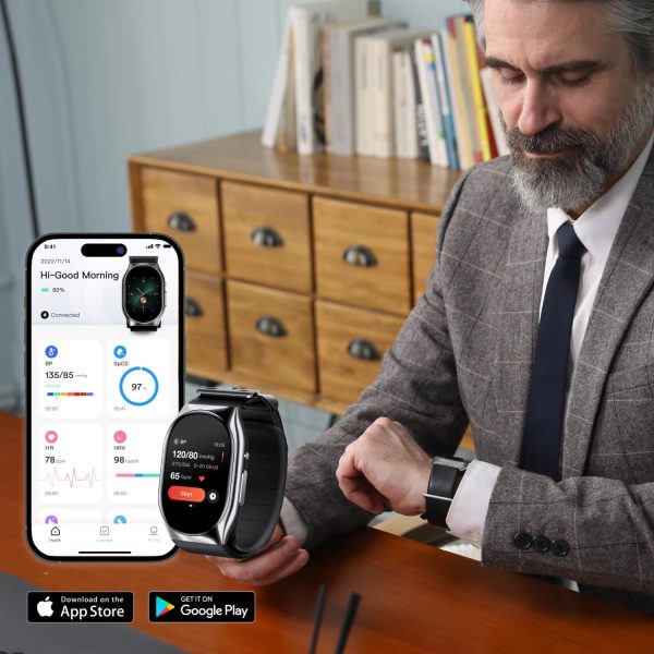 YHE BP Doctor Pro Smart Watch, Blood Pressure Watch with Patented Cuff, HRV - Image 7