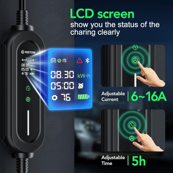Level 2 EV Charger, Portable EV Charger Station for Outdoor/Indoor, - Image 2