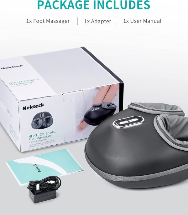 Nekteck Shiatsu Foot Massager Machine with Soothing Heat, Deep Kneading - Image 9