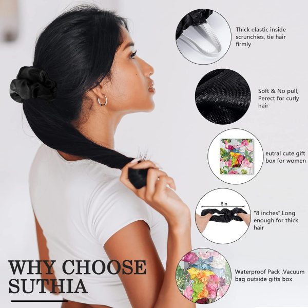 Satin Scrunchies for Women 60 Pack, Silk Scrunchies for Hair Scrunchies for - Image 2