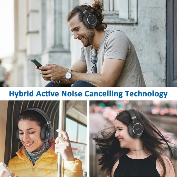 KVIDIO Active Noise Cancelling Headphones, 70 Hours Playtime Bluetooth - Image 4