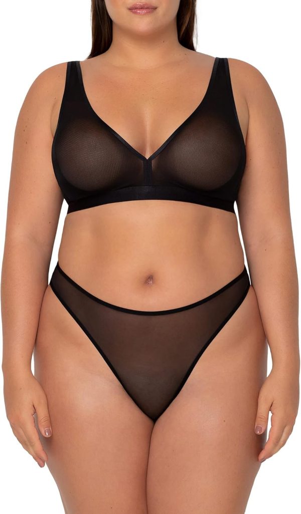 Smart & Sexy Women's Mesh & Lace Cheeky Brief Panties, Available in Multi - Image 4