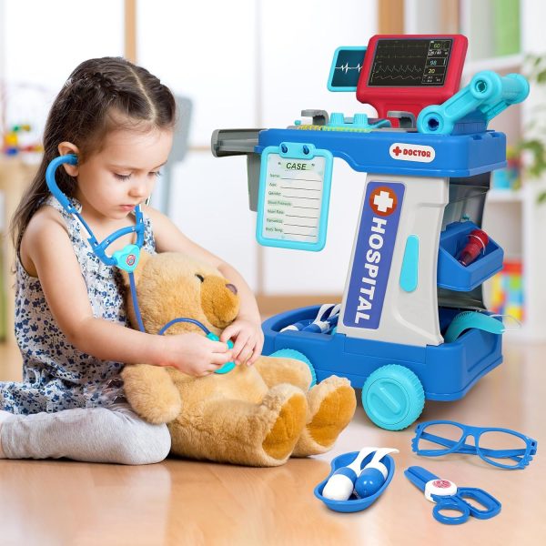 Doctor Kit for Toddlers 3-5 With 21pcs Medical Kit Toy Doctor Cart - Image 6