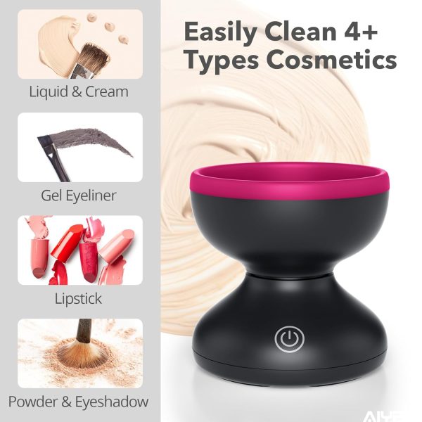 Electric Makeup Brush Cleaner Machine - Alyfini Portable Automatic USB - Image 6