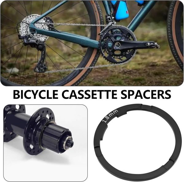 Create idea 2Pcs Bicycle Flywheel Cassette Spacer 1.8mm Flywheel Gasket - Image 2