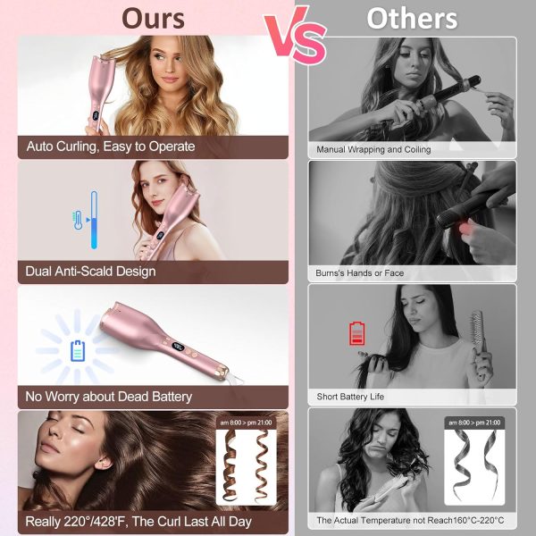 Automatic Curling Iron, Hair Curler 1" Large Slot, 4 Temperature Settings, - Image 7
