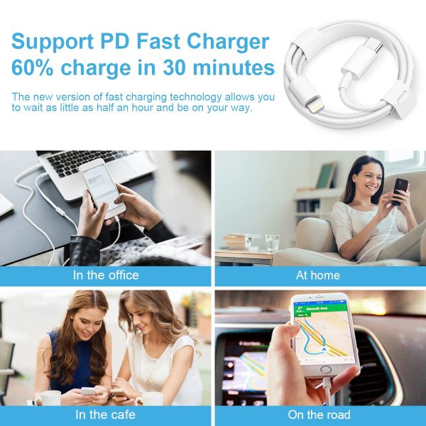 10FT iPhone 14 13 12 11 Charger, Long Charging Cable with 20W USB C Charger - Image 6