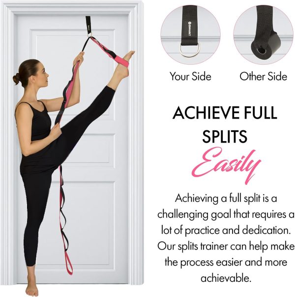 Yoga Strap with Loops and Door Anchor – Stretching Straps for Flexibility - Image 6