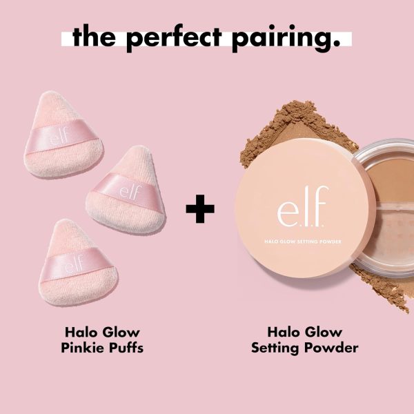 e.l.f. Halo Glow Pinkie Puffs, Finger-sized, Mini Puff For Applying Loose & - Image 6