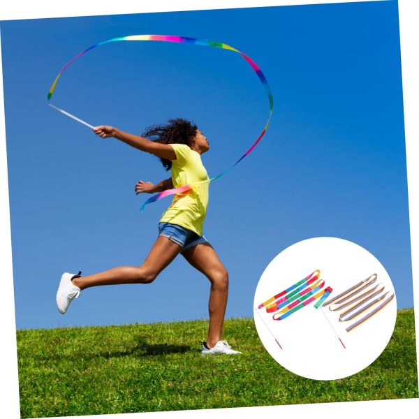 BESPORTBLE 4 Pcs Gymnastics Ribbon Gymnastics Streamer Ribbon Dance Prop - Image 5