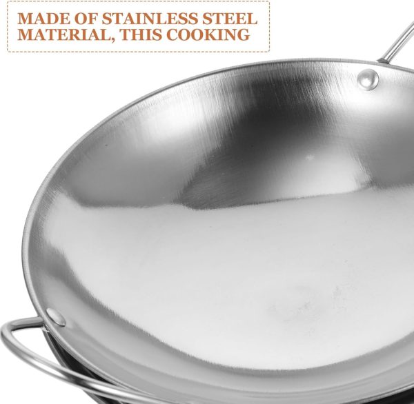 UPKOCH 1 Set Stainless Steel Hot Pot with Alcohol Stove, Portable Spirit - Image 2