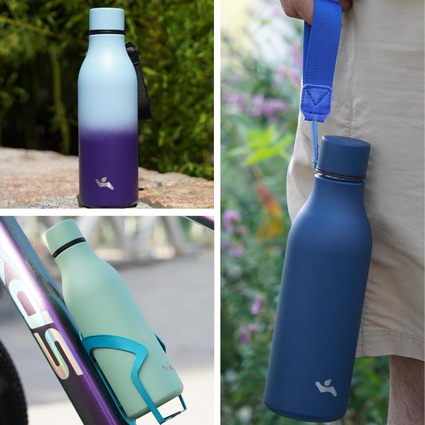 Insulated Water Bottle with Strap,18 oz Double Wall Stainless Steel Vacuum - Image 6