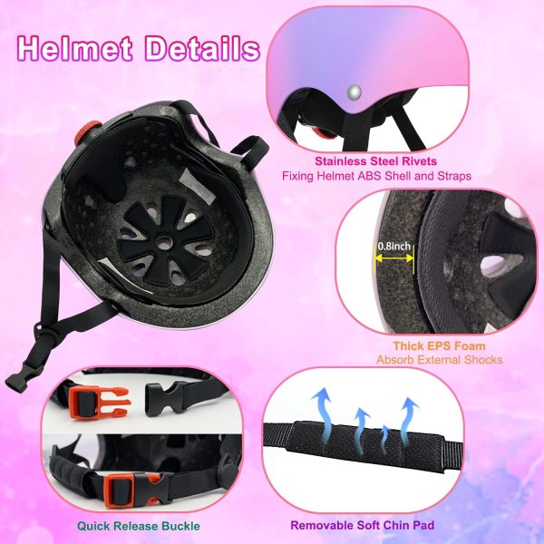 Kids Bike Helmet Toddler Helmets for 3-5-8-14 Years Kids Girls Boys Youth - Image 5