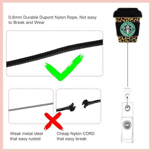 Nurse Badge Reel, Cute Badge Reel Retractable for Nurses, Badge Reel Holder - Image 3