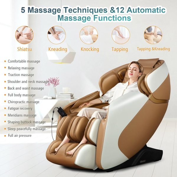 Full Body Zero Massage Chair Recliner w/SL Track Heat - Image 3
