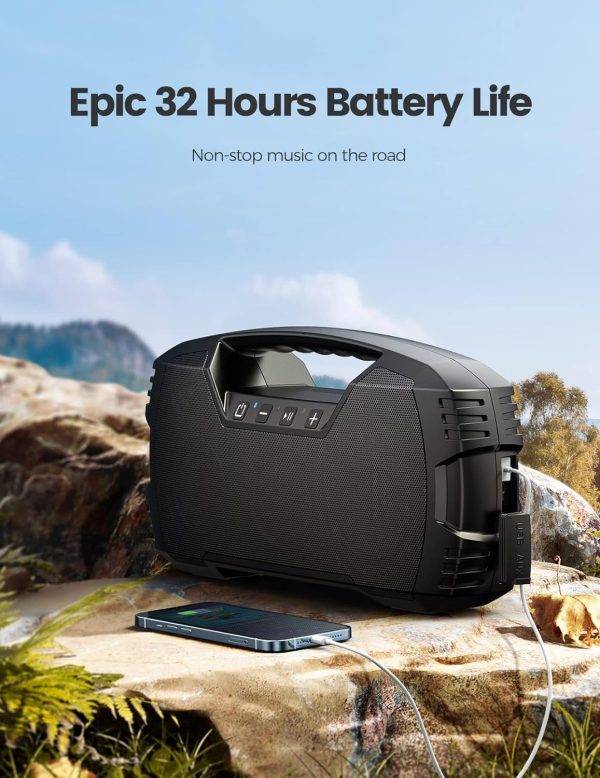 IPX7 Waterproof Bluetooth Speaker, 40W(60 Peak) Portable Wireless Speaker - Image 4