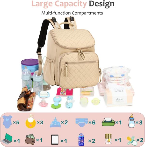Large Capacity Diaper Bag with Stroller Buckle, Water-Resistant Travel - Image 2