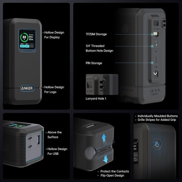 Silicone Case for Anker Prime Power Bank 20,000mAh 200W 1/4-inch nut hole, - Image 2