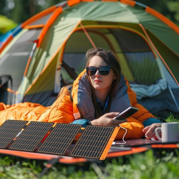 FlexSolar 40W Portable Solar Panel with USB-A and USB-C Port Charge for - Image 8