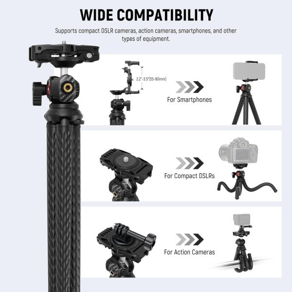 NEEWER Flexible Tripod with Remote, Mini Camera Phone Tripod Stand with - Image 5