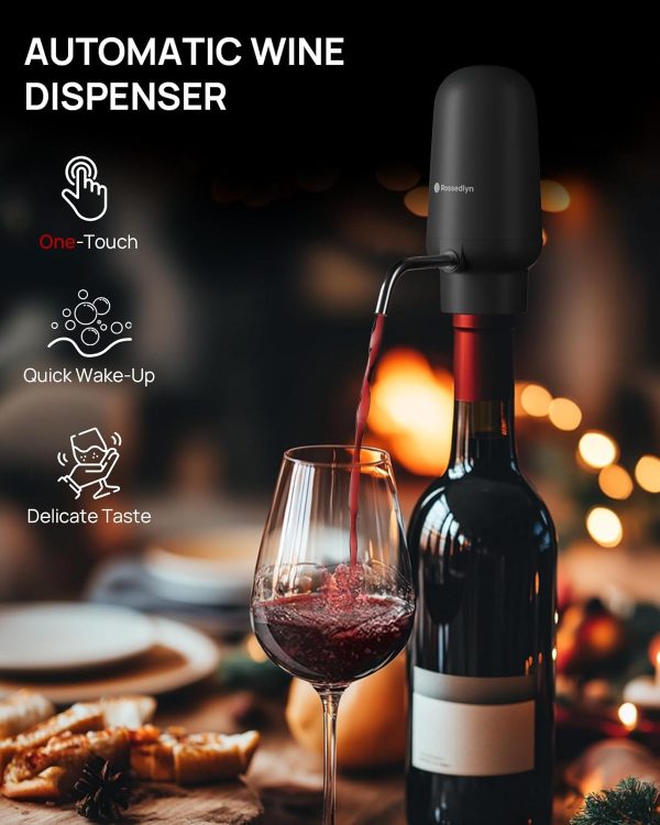 Rechargeable Electric Wine Opener Gift Set - Aerator, Bottle Opener, Foil - Image 4