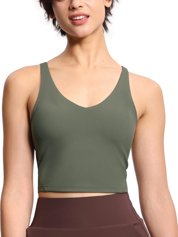 THE GYM PEOPLE Womens' Sports Bra Longline Wirefree Padded with Medium - Image 7