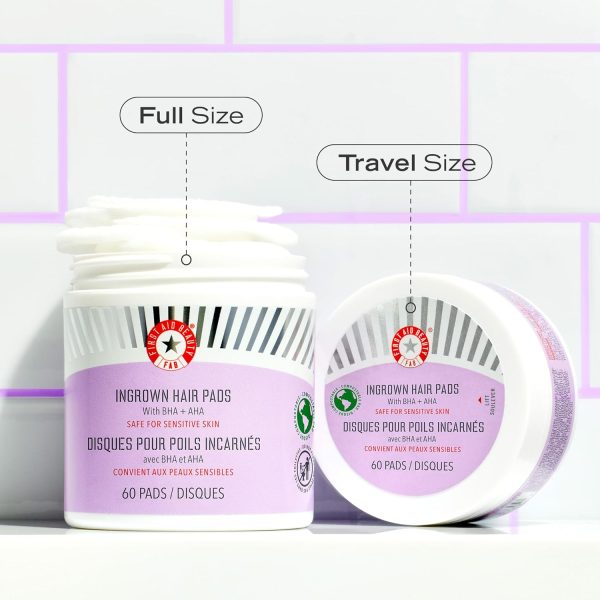 First Aid Beauty - Ingrown Hair Pads with BHA + AHA - Afterhsave Treatment - Image 8