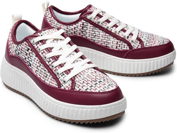 DREAM PAIRS Women Chunky City Tweed Comfortable Casual Platform Fashion - Image 5