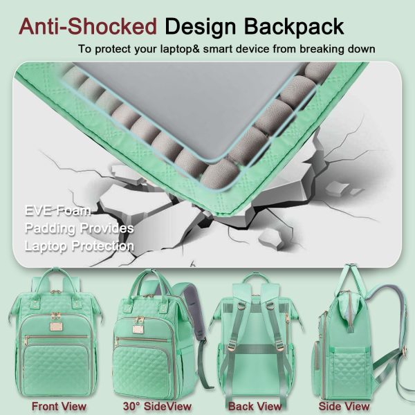 Weitars Lunch Backpack For Women,15.6 Inch Laptop Backpack For Women - Image 8