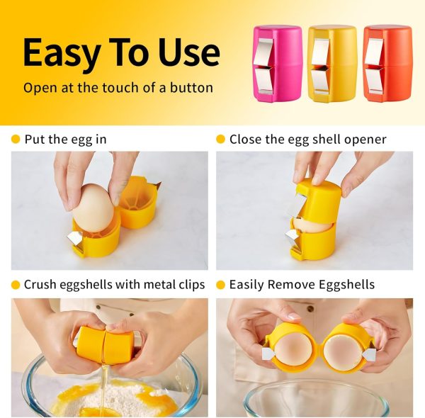 6Pcs Egg Shell Cracker Breaker Opener Peeler Remover Separator Tool for - Image 2