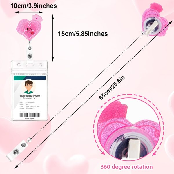 Badge Reel Holder Retractable with ID Clip for Nurse Nursing Name Tag Card - Image 2