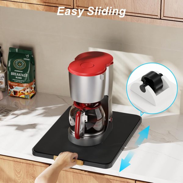 GSlife Sliding Tray for Coffee Maker - Appliance Slider with Removable Mat - Image 5