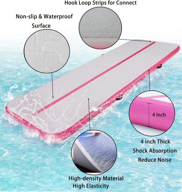 DOBESTS Inflatable Gymnastic Mat Air Track Tumbling Mat 6.6ft 10ft 13ft - Image 3