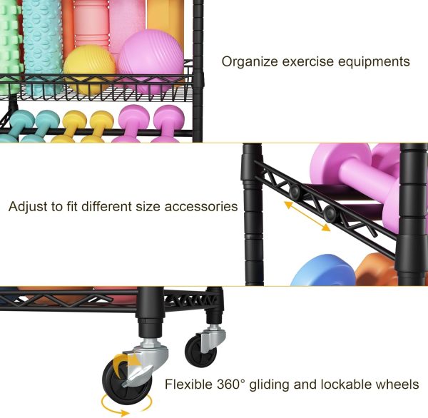Dumbbells Rack Storage Rack, Portable Home Gym Storage, Yoga Mat Storage - Image 7