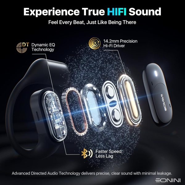 Open Ear Headphones Wireless Bluetooth 5.3 Earbuds, 40H Playtime with - Image 3