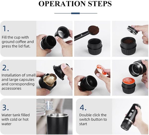 ljhnba Household Car USB Portable WirelessElectric Function Coffee Machine - Image 4