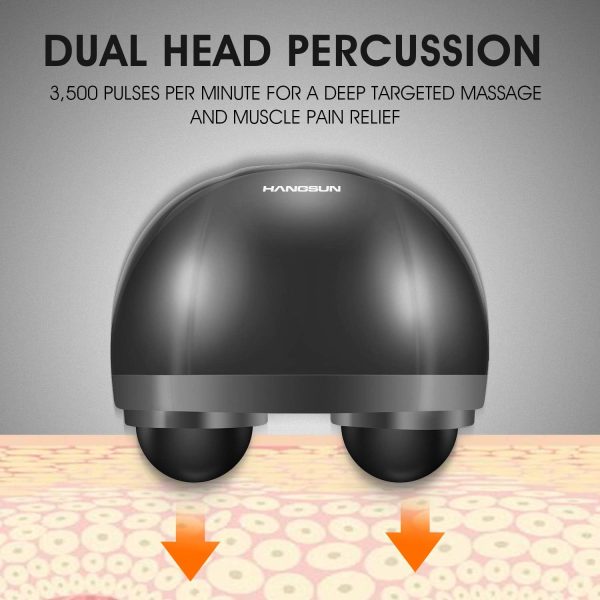 Hangsun Handheld Neck Back Massager for Pain Relief Deep Tissue, Electric - Image 3