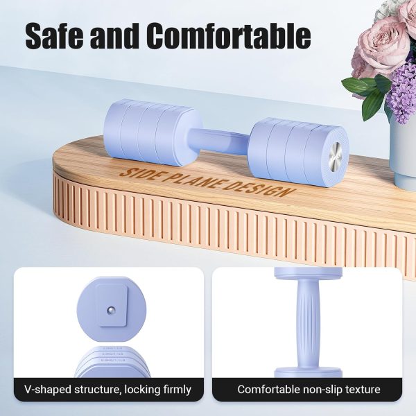 MERACH Adjustable Dumbbell Set of 2, 4 in 1 Hand Weights for Women at Home, - Image 7