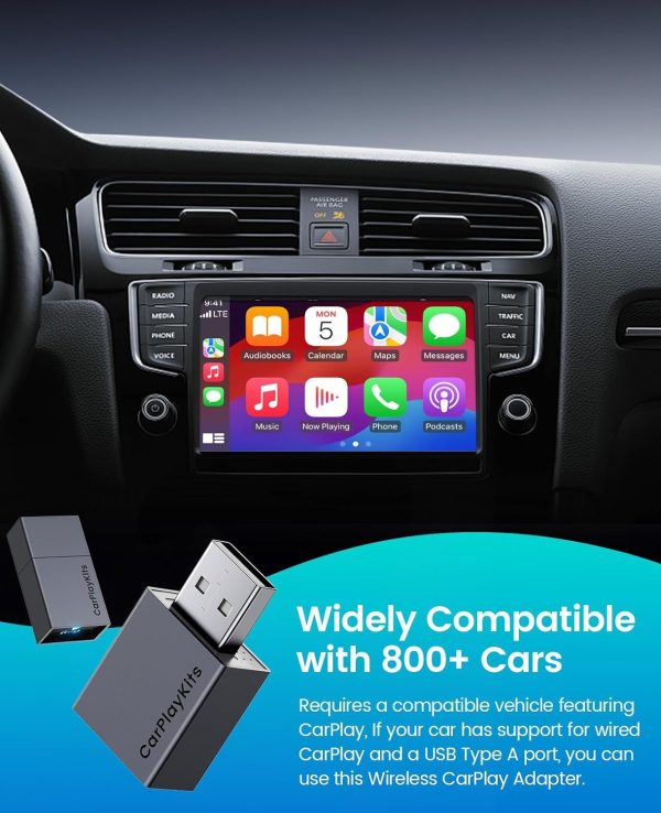 Wireless CarPlay Adapter for Apple, Plug and Play Low Latency Mini - Image 6