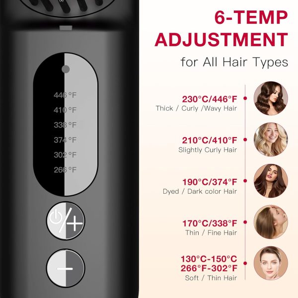 Hair Straightener Brush, Hair Straightening Brush Comb, Negative Ions - Image 5