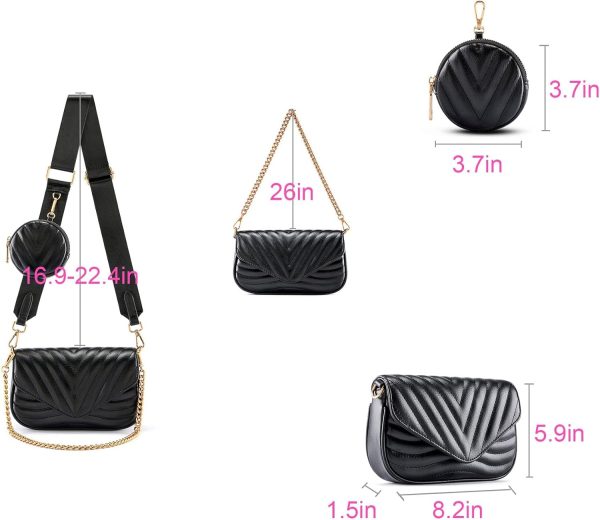 Ayliss Women Multipurpose Small/Medium Crossbody Bags Shoulder Handbag Coin - Image 3