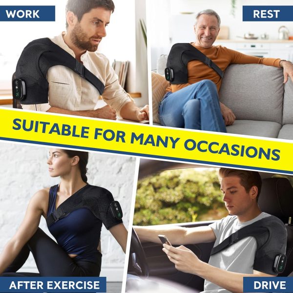 Cordless Shoulder Heating Pad, Heated Shoulder Brace with Vibration, - Image 7