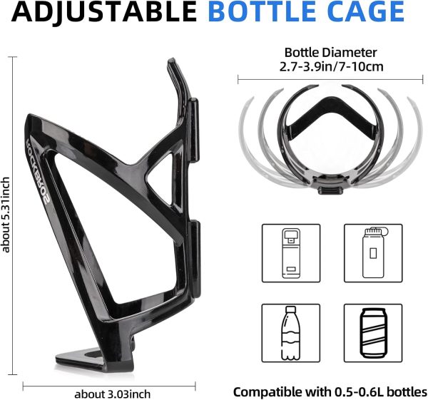ROCKBROS Bike Water Bottle Holder Ultra-Light Bicycle Bottle Cages with - Image 2